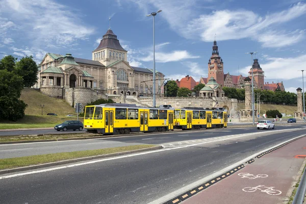 Szczecin è la capitale e la più grande città del voivodato della Pomerania occidentale in Polonia. Situato vicino al Mar Baltico . — Foto Stock