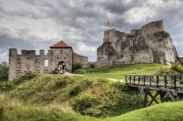 Rabsztyn Castle Gothic Castle Ruins Located Krakow Czestochowa Upland Part — стоковое фото