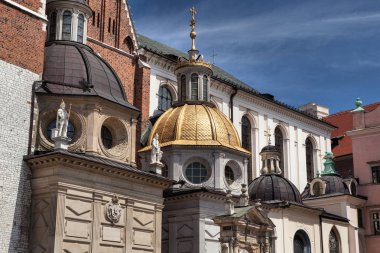 Polonya Wawel Castle. Polonya'nın ilk başkenti Cracow.
