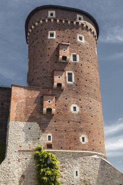 Polonya Wawel Castle. Polonya'nın ilk başkenti Cracow.