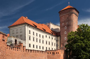 Polonya Wawel Castle. Polonya'nın ilk başkenti Cracow.