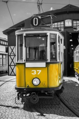 Yılında Krakow eski şehrin tarihi tramvay. Europe