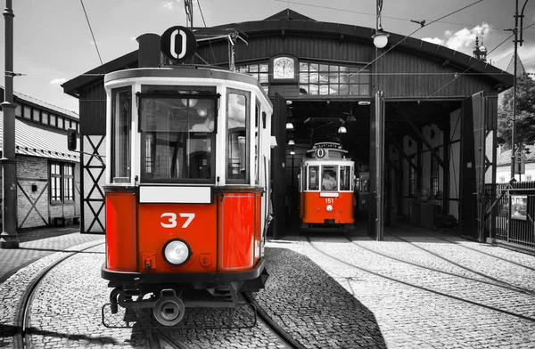 Eléctrico Histórico Cidade Velha Cracóvia Europa — Fotografia de Stock