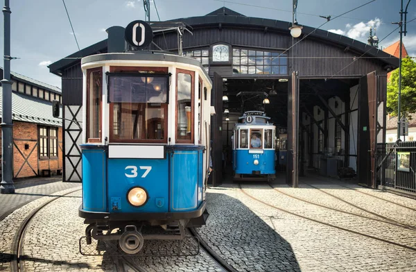 Historic Tram Old City Krakow Europe — Stock Photo, Image