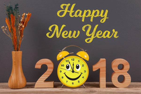 Happy new year  2018 countdown clock on desk