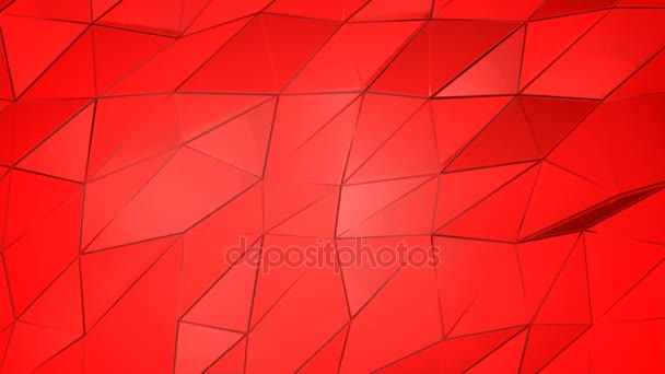 Red scarlet poly abstract animation background — Stock Video