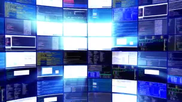 Informática de datos en el centro de datos proveedor de alojamiento — Vídeo de stock