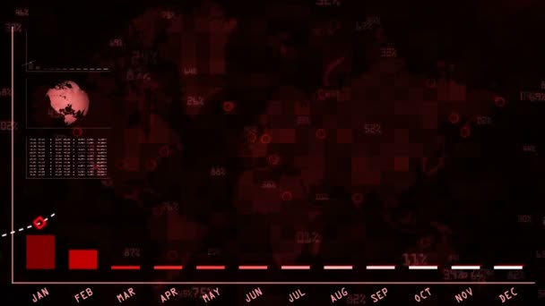 Graphique de croissance pour le rapport annuel rouge 