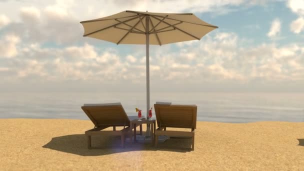 Beach scene from the paradise tropical beach — Stok video