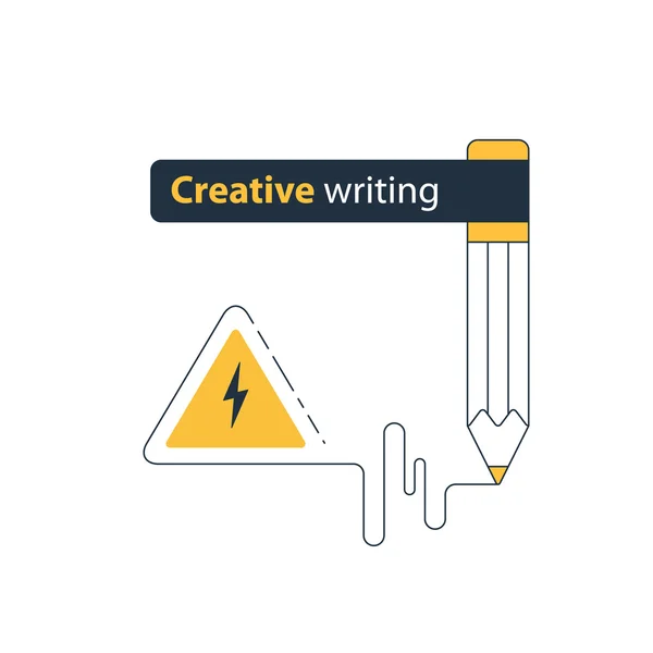 Kreatives Schreiben und Storytelling, pädagogisches Konzept — Stockvektor