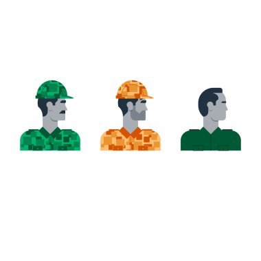 Asker, asker yan görünüm, kafa, kamuflaj, ordu asker döndü