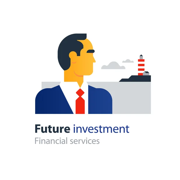 Financiaciones futuras inversión, gestión, estrategia de negocio, análisis, pronóstico — Vector de stock