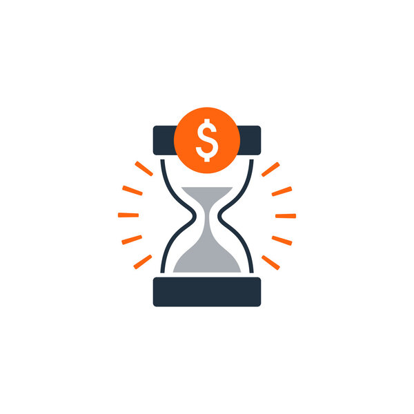 Time is money, finance concept, bank savings account, insurance and pension idea