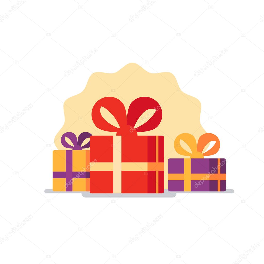 Gift box icon, special present idea