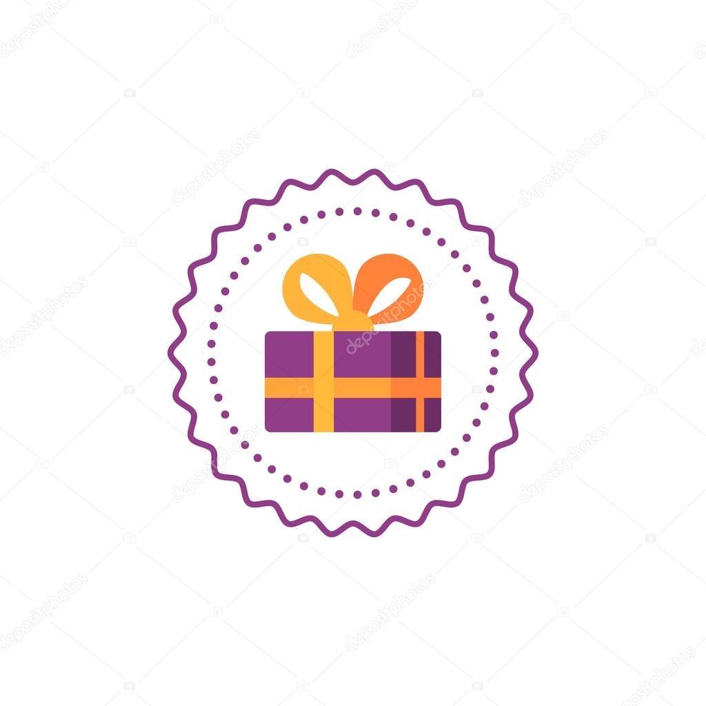 Gift box icon, special present idea