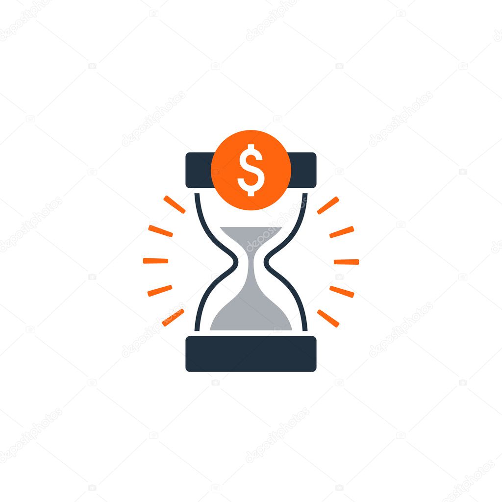 Time is money, finance concept, bank savings account, insurance and pension idea