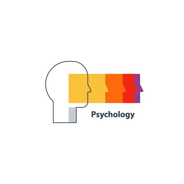 Emotionele intelligentie concept, psychologie logo — Stockvector