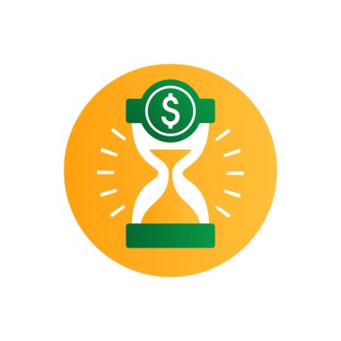 Time is money, finance concept, bank savings account, insurance and pension idea clipart
