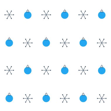 Yeni yıl ve Noel seamless modeli, doğrusal vektör