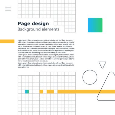 Poster tasarım şablonu, geometrik şekiller degrade, vektör en az arka plan