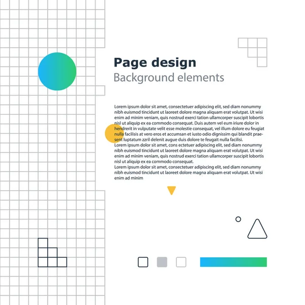 Plakatdesign-Vorlage, geometrische Formgefälle, Vektor minimaler Hintergrund — Stockvektor