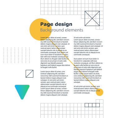 Poster tasarım şablonu, geometrik şekiller degrade, vektör en az arka plan
