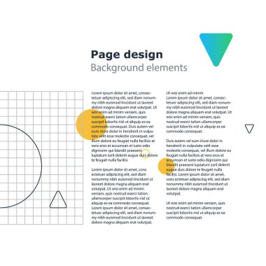 Poster tasarım şablonu, geometrik şekiller degrade, vektör en az arka plan