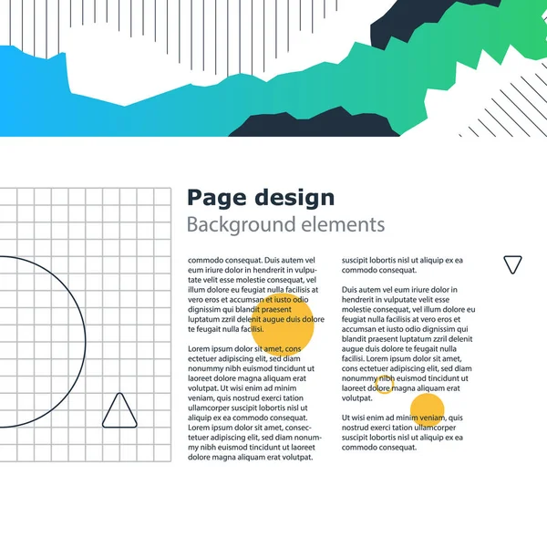 Poster tasarım şablonu, geometrik şekiller degrade, vektör en az arka plan