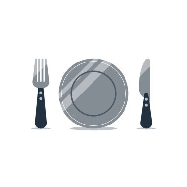 Logo, bıçak ve çatal öğeleri catering