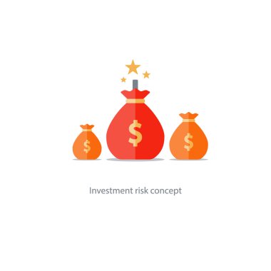 Finansal riskleri, ödül Fonu para simgesi, tehlikeli iş