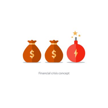 Finansal riskleri, ödül Fonu para simgesi, tehlikeli iş