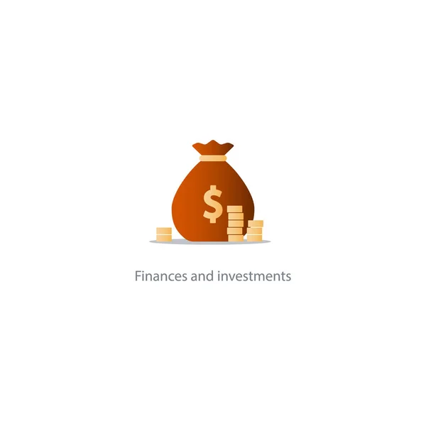 Award money, prize for win, rich and wealthy, finance budget fund vector icon — Stock Vector