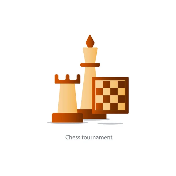 Chess debut, tournament event, chess club, strategy concept — Stock Vector