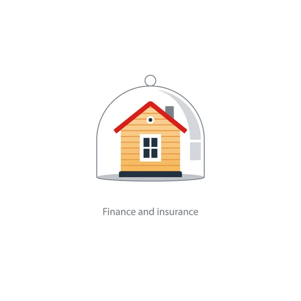 Reestate coverage icon, protection system, security, house insurance — стоковый вектор