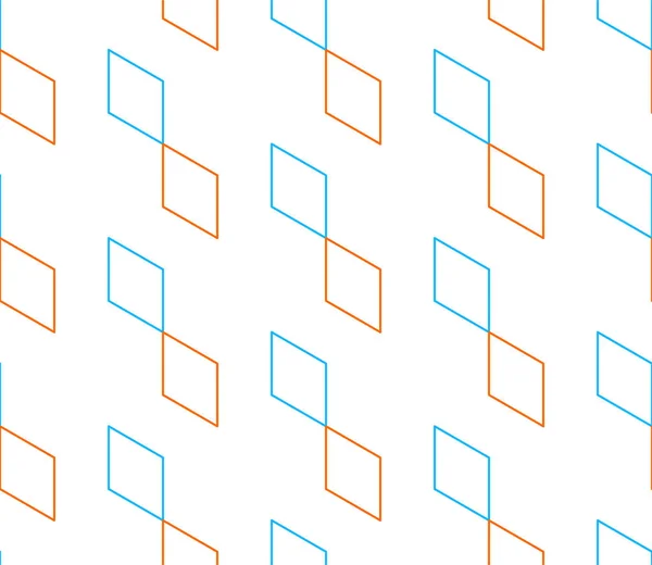 Rhombus pattern on white, seamless backdrop, minimalistic design — Stock Vector