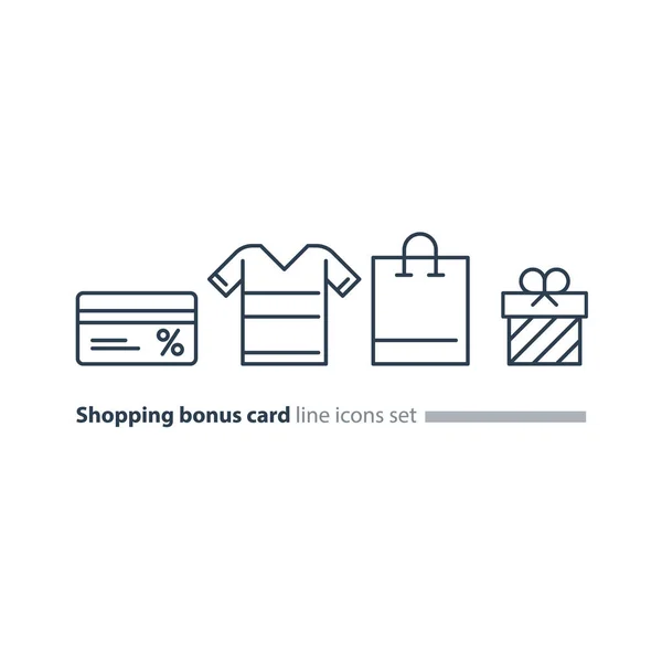 Shopping special offer, bonus card loyalty program concept — Stock Vector