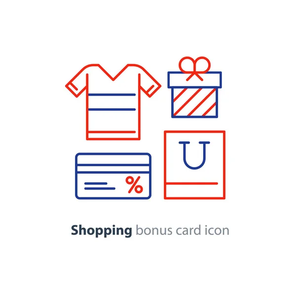 Speciale aanbieding, bonus kaart loyaliteit programma concept winkelen — Stockvector