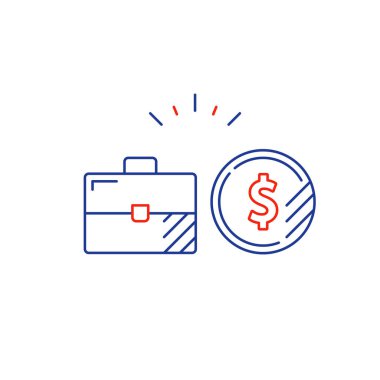 Temettü concep, finansal danışmanlık, para yatırım stratejisi fikir, satırı simgesi