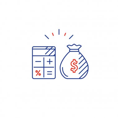 İş planı, ödeme giderleri, hesaplamak bütçe harcama satırı simgesi