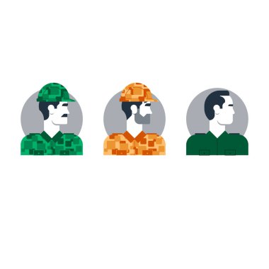 Asker, asker yan görünüm, kafa, kamuflaj, ordu asker döndü