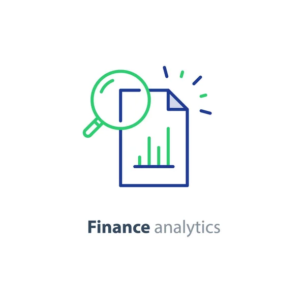 Концепция статистики и аналитики, отчет о деятельности бизнеса, маркетинговые услуги — стоковый вектор