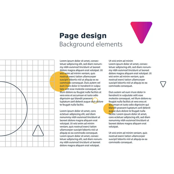 Poster tasarım şablonu, geometrik şekiller degrade, vektör en az arka plan — Stok Vektör