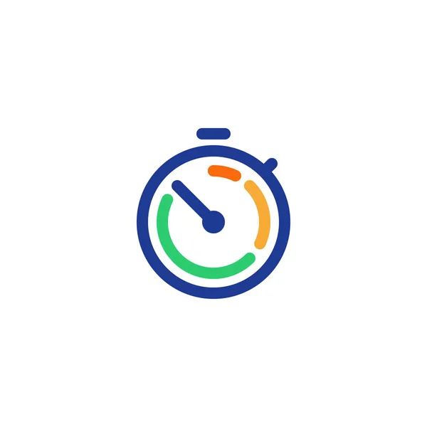 Time clock line icon set, livraison rapide, service rapide, heures de travail — Image vectorielle