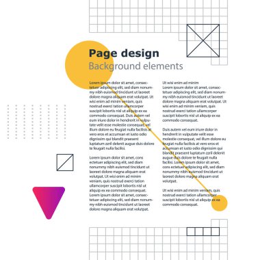 Poster tasarım şablonu, geometrik şekiller degrade, vektör en az arka plan
