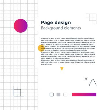 Poster tasarım şablonu, geometrik şekiller degrade, vektör en az arka plan