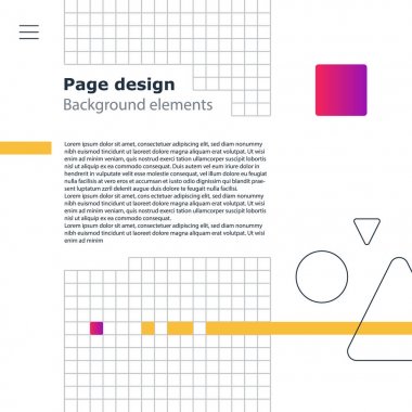 Poster tasarım şablonu, geometrik şekiller degrade, vektör en az arka plan