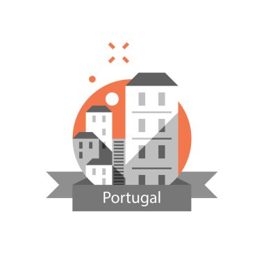 Lisbon, seyahat hedef, Portekiz, turizm kavramı, evlerin grup