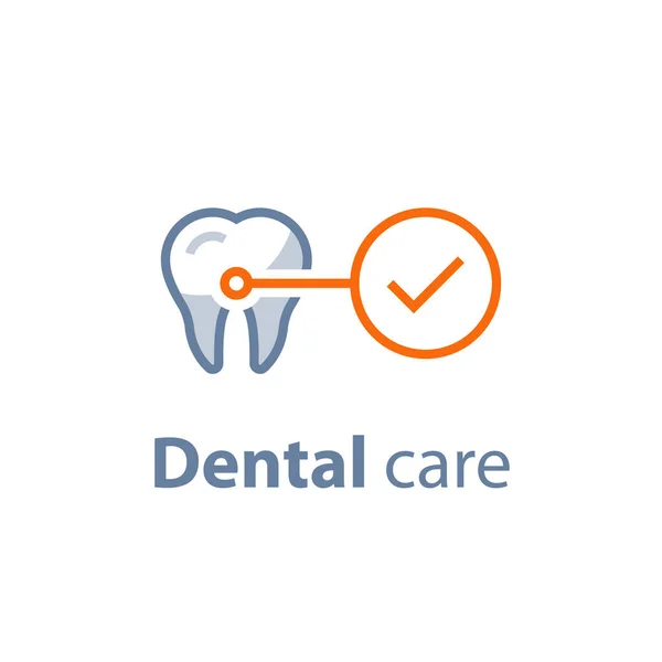 Services de stomatologie, soins dentaires, contrôle préventif, hygiène et traitement — Image vectorielle