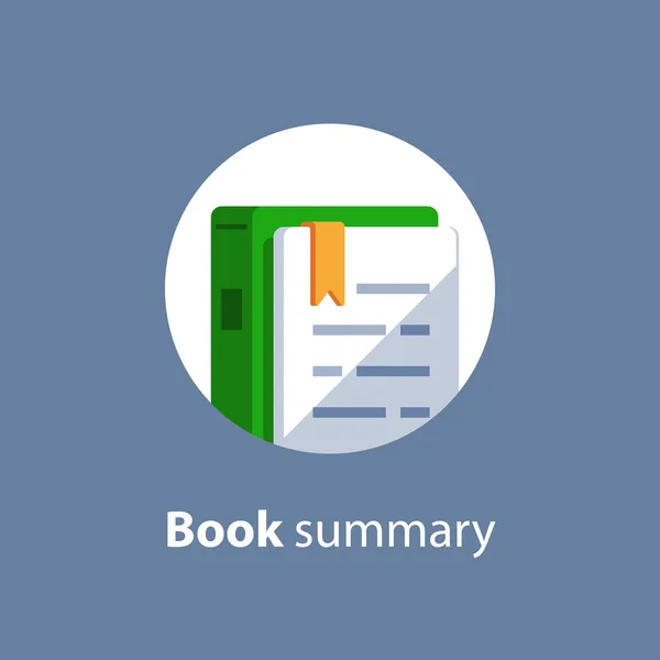 Βιβλίο διάβασμα, θέμα μάθημα προετοιμασίας για τις εξετάσεις, εκπαιδευτικούς πόρους, ανάθεση έννοια — Διανυσματικό Αρχείο
