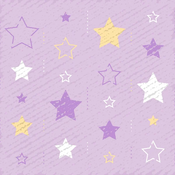 Estrellas con textura grunge sutil, fondo abstracto vintage, patrón minimalista, decoración festiva — Archivo Imágenes Vectoriales